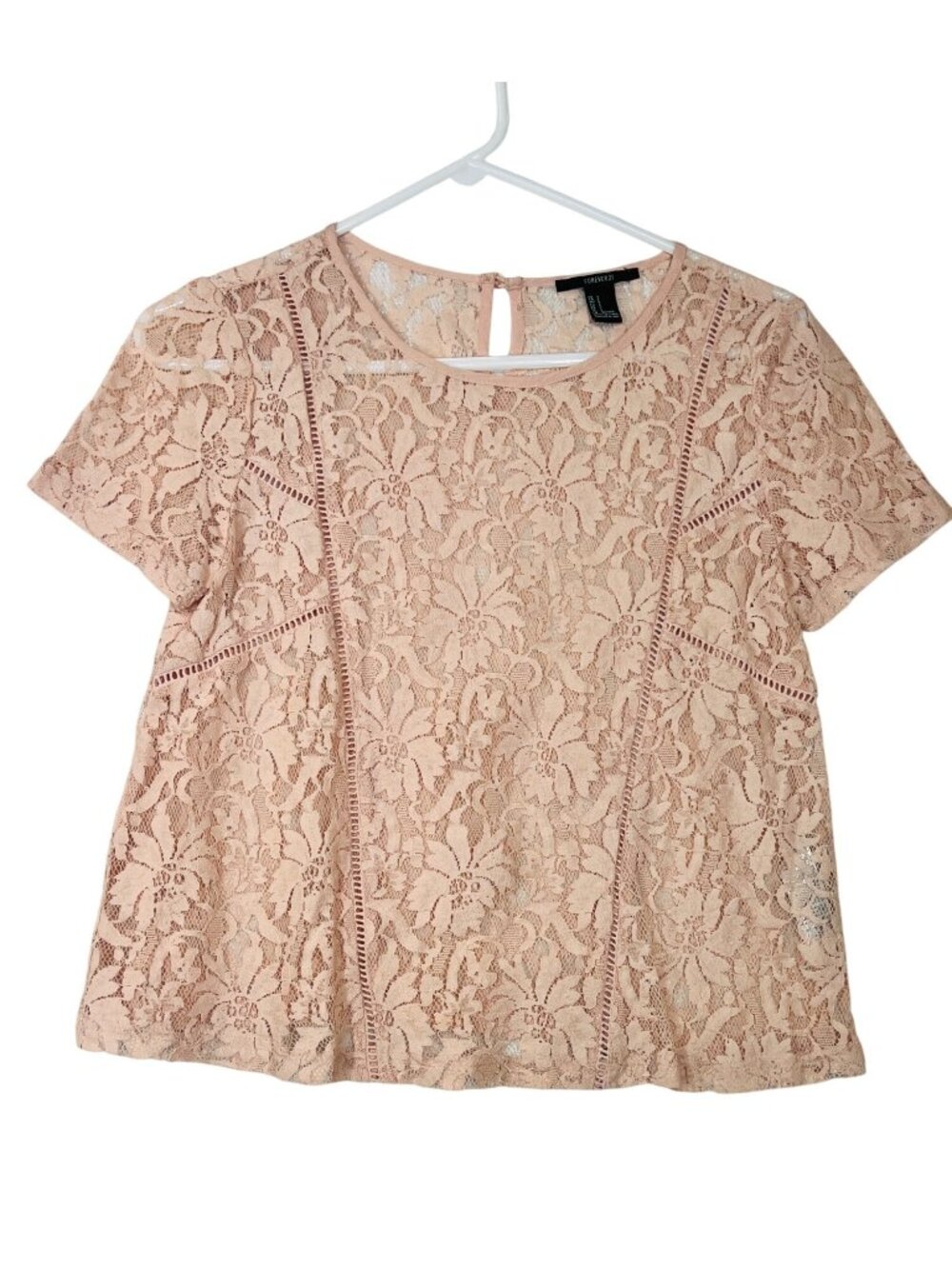 Ladies Lace Top By Forever 21, Size Small, lace, romantic, feminine,